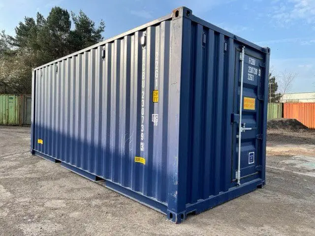 20' New Dark Blue Tri-Door End