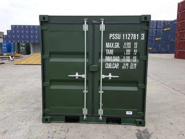 8' Newbuild Green Container